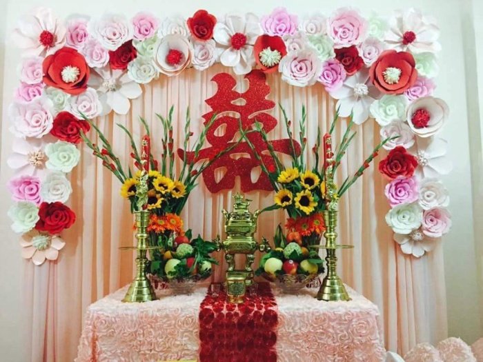 Chiêm bao hình ảnh hoa cưới trên bàn thờ